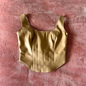 BRAND NEW Abercrombie & Finch leather  Tan Corset.